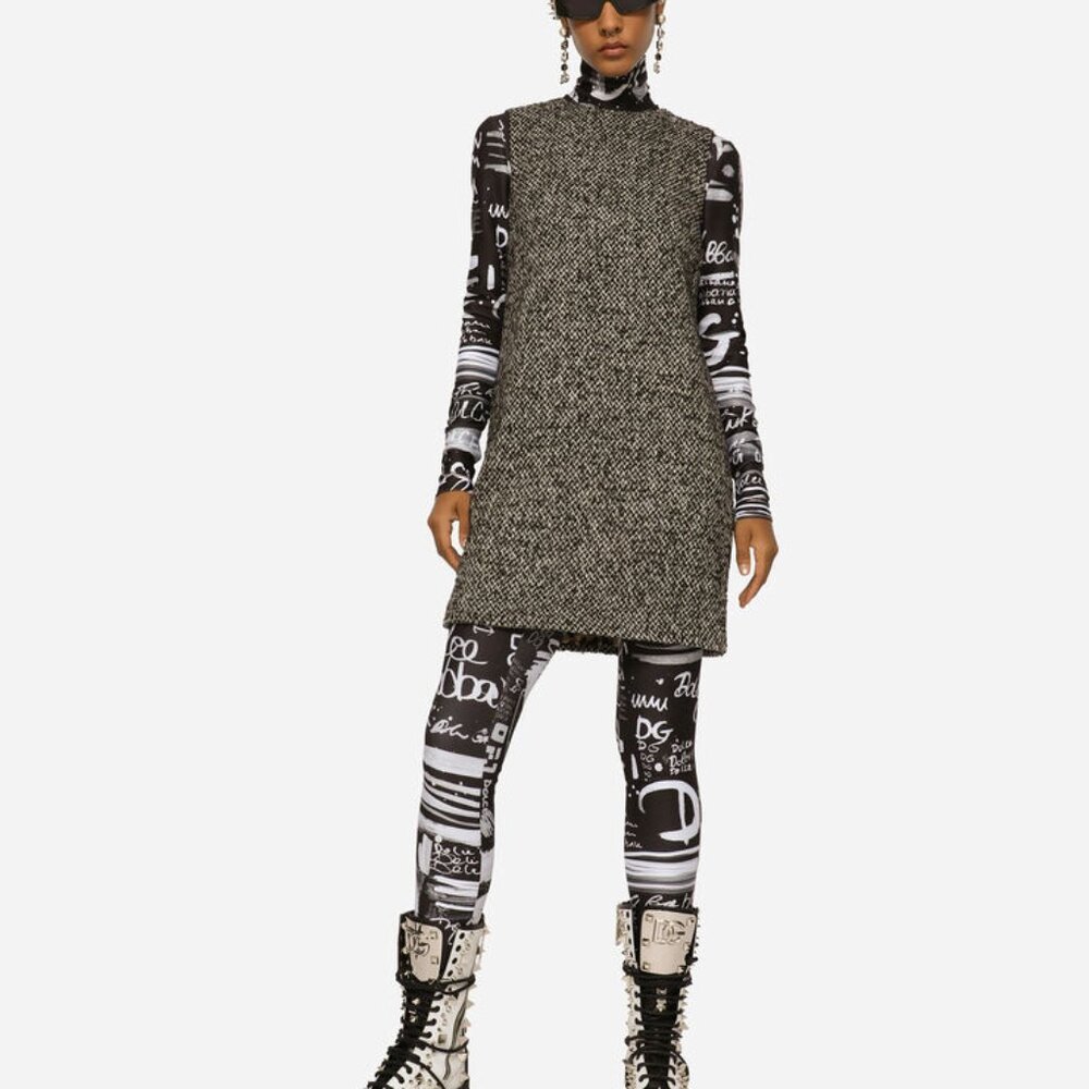 Dolce & Gabbana herringbone tweed dress- Size 38(IT)